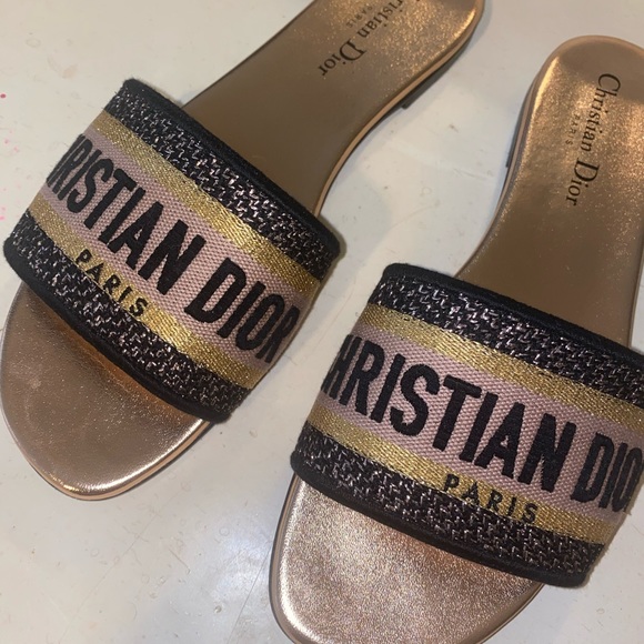 Dior Dway Slide - Multicolor Metallic (Sz 38) - Picture 3 of 6